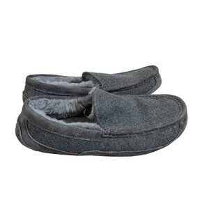 UGG Mens Shearling Lined Slippers Size 7 gray  Suede & Wool